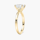 Delicate Four-Prong Princess Cut Solitaire Engagement Ring