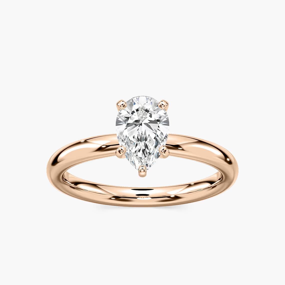 Four-Prong Pear Shaped Solitaire Engagement Ring