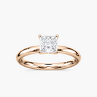 Four-Prong Princess Cut Solitaire Engagement Ring