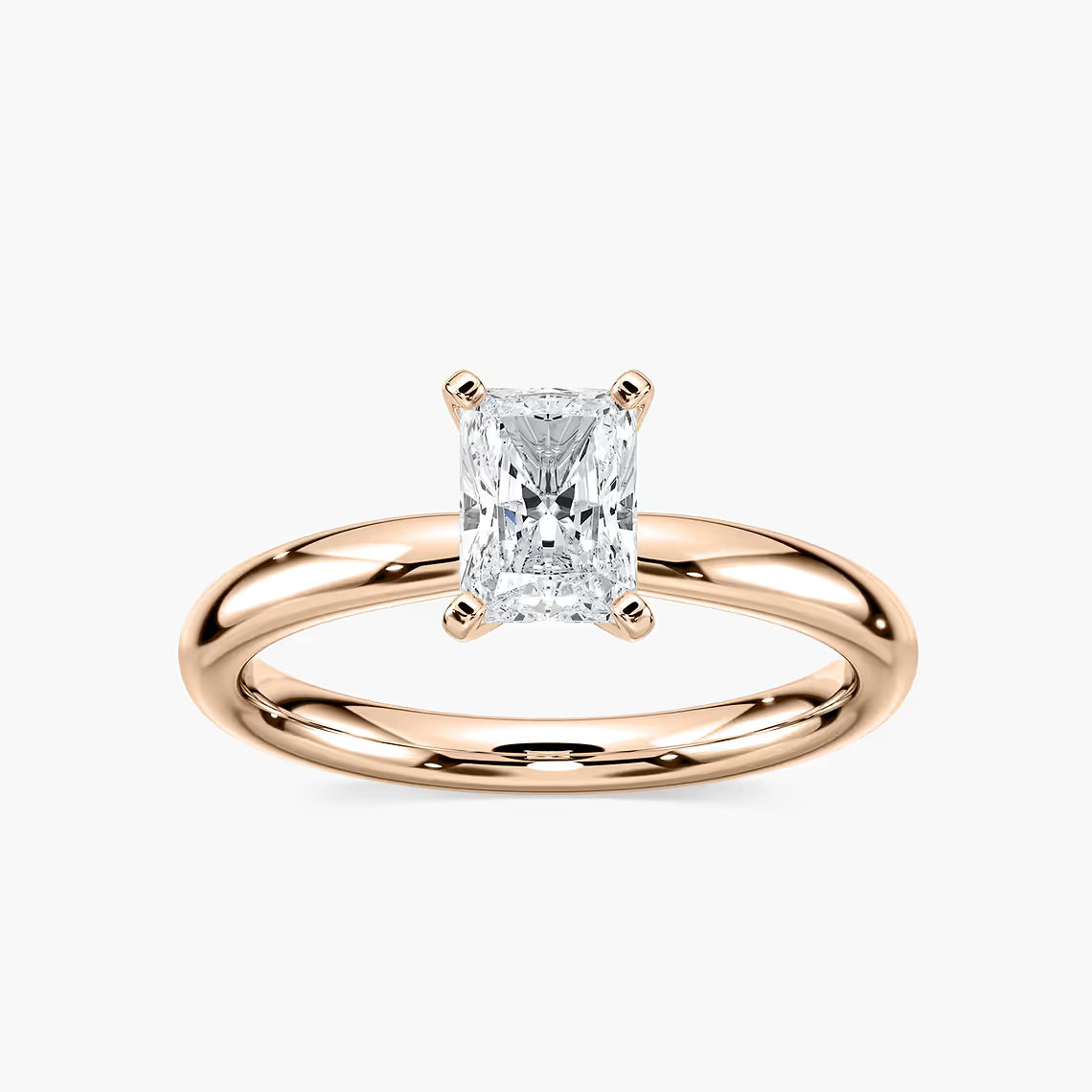 Four-Prong Radiant Cut Solitaire Engagement Ring