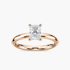 Four-Prong Radiant Cut Solitaire Engagement Ring
