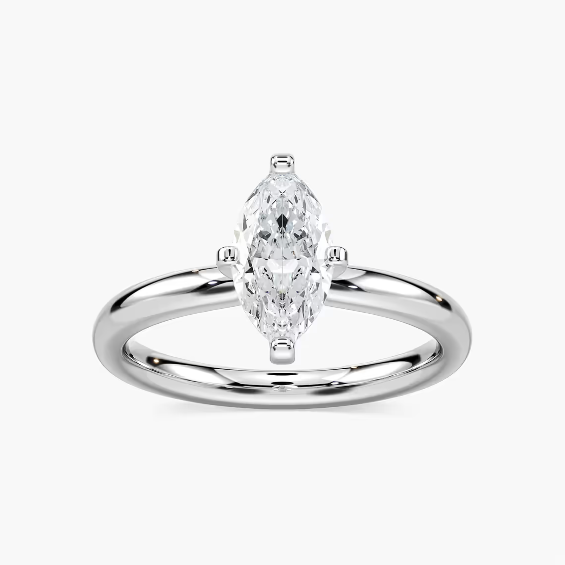 Four-Prong Marquise Cut Solitaire Engagement Ring