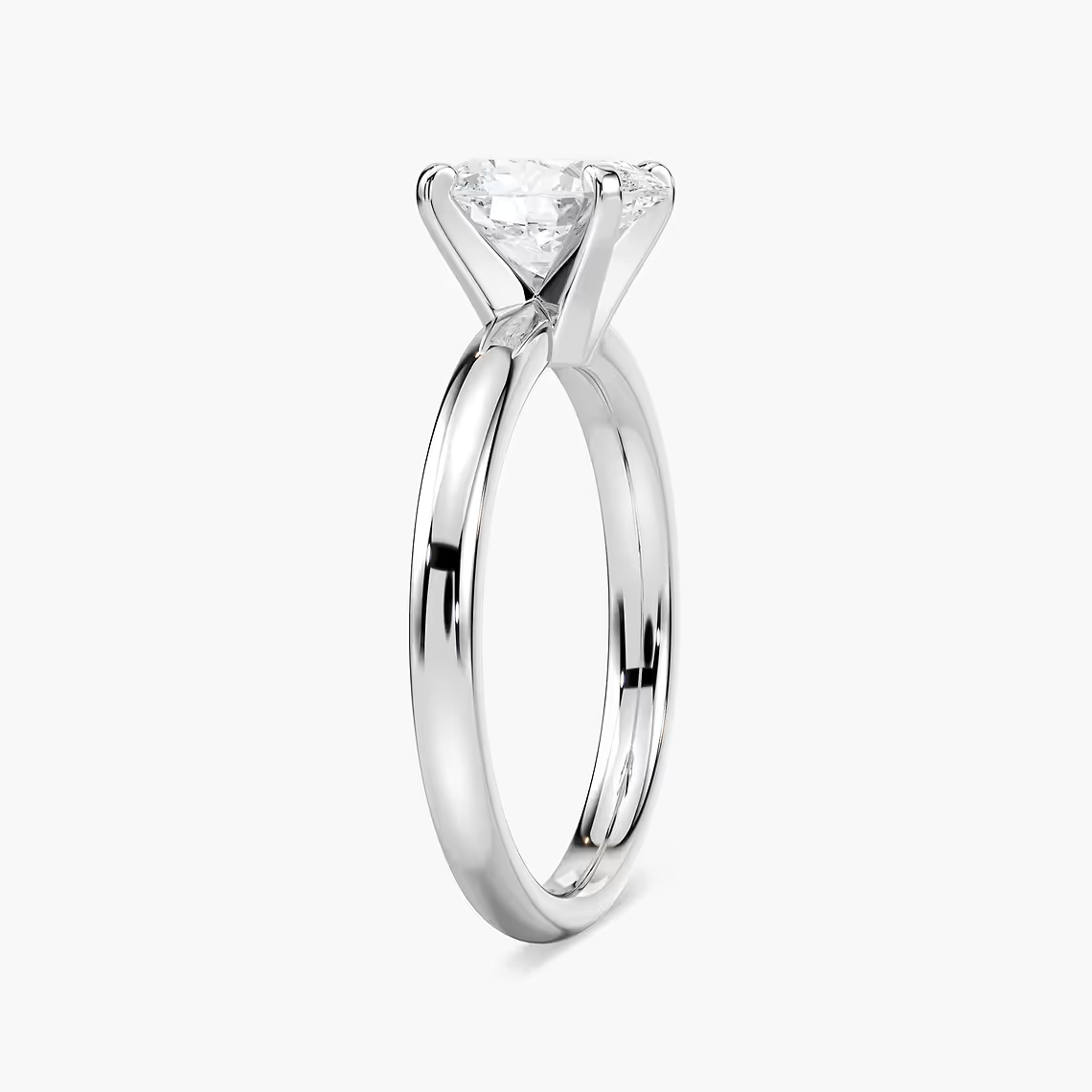 Four-Prong Oval Solitaire Engagement Ring