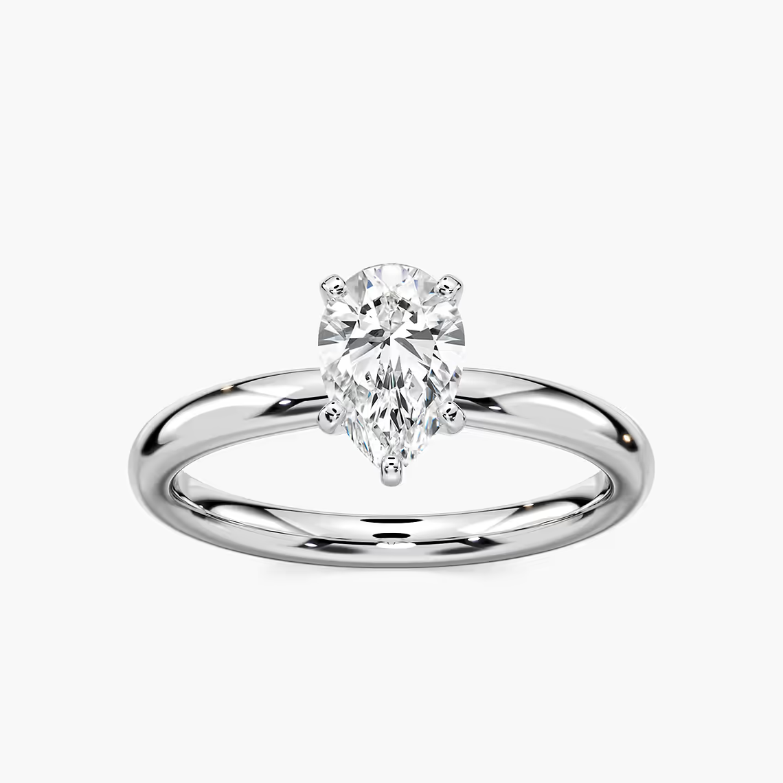 Four-Prong Pear Shaped Solitaire Engagement Ring