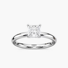Four-Prong Princess Cut Solitaire Engagement Ring
