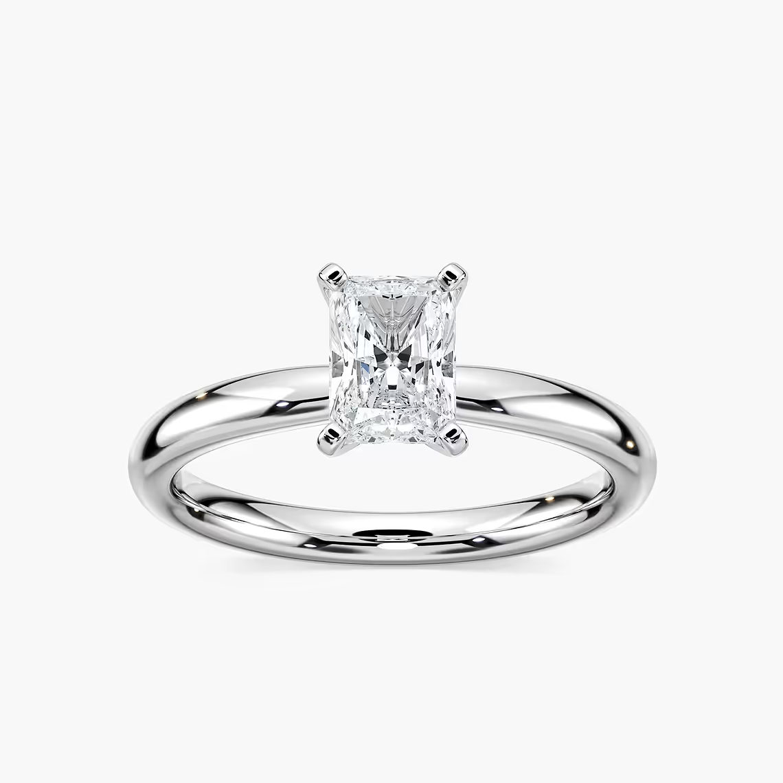 Four-Prong Radiant Cut Solitaire Engagement Ring