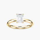 Four-Prong Emerald Cut Solitaire Engagement Ring