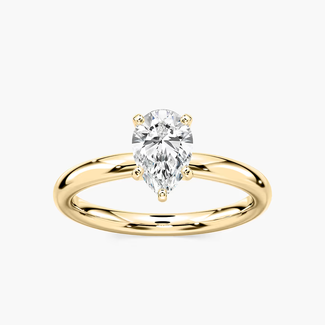 Four-Prong Pear Shaped Solitaire Engagement Ring