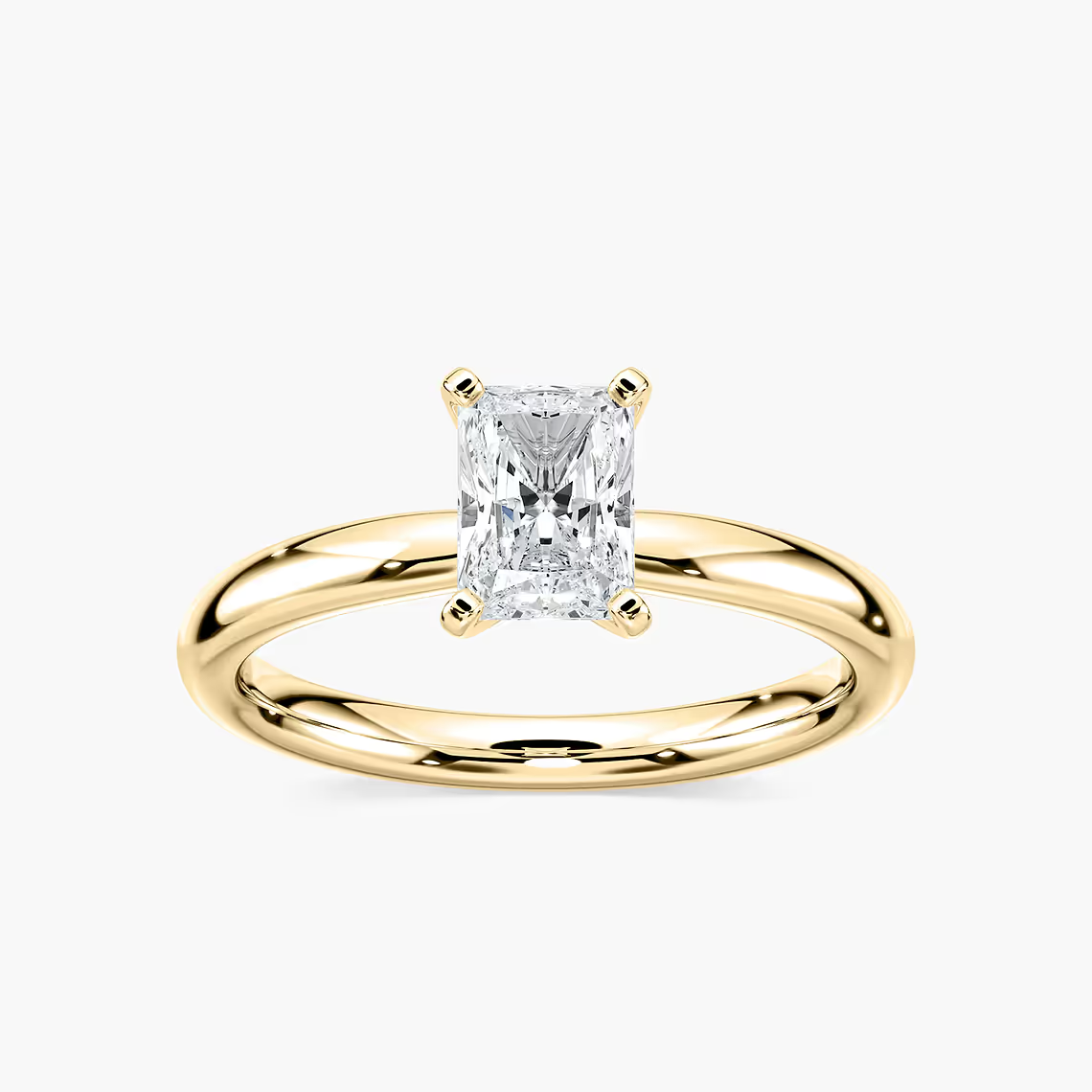 Four-Prong Radiant Cut Solitaire Engagement Ring