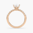 Pear Shaped Shared Prong Side Stone Engagement Ring