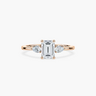 Emerald Cut Three Stone Engagement Ring