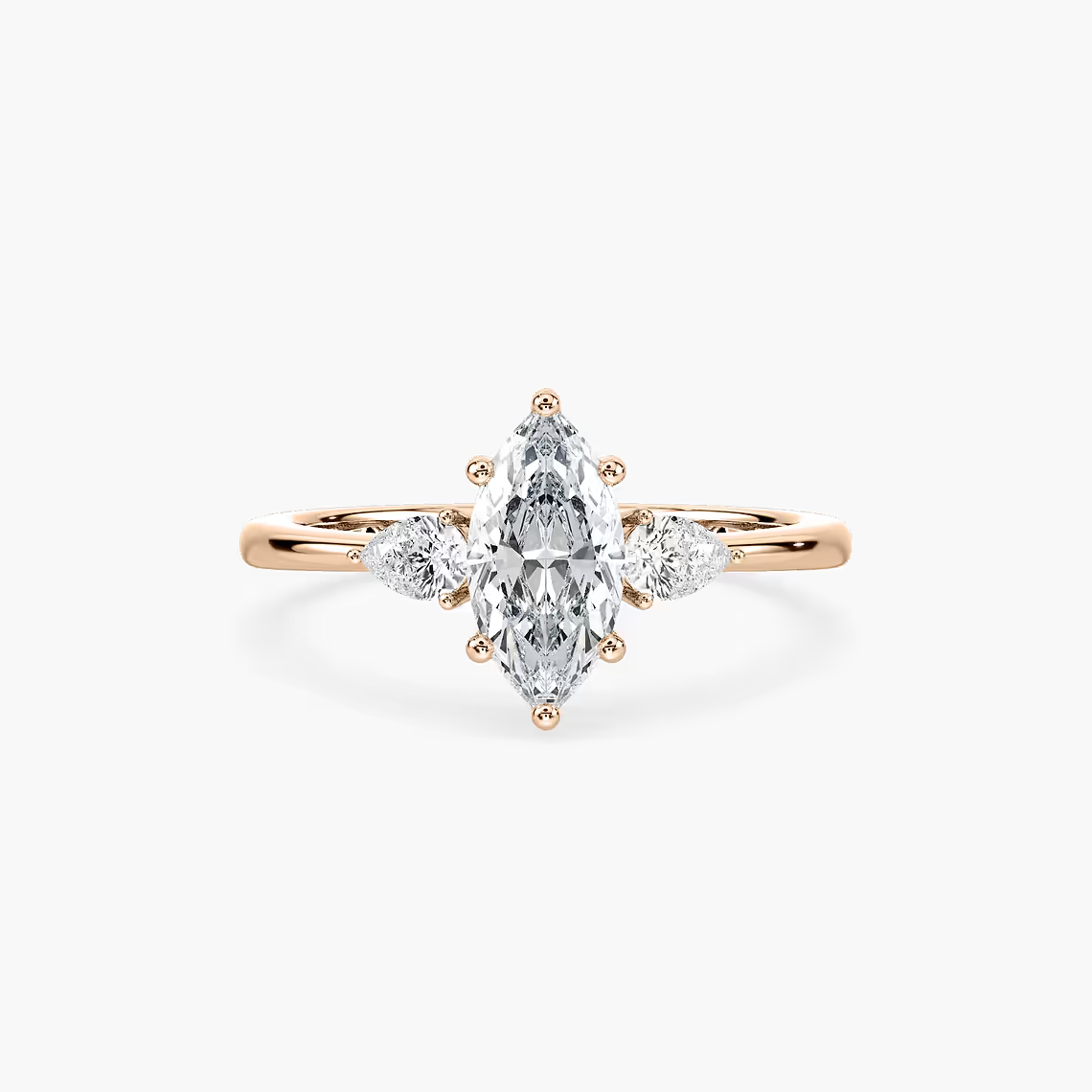 Marquise Cut Three Stone Engagement Ring