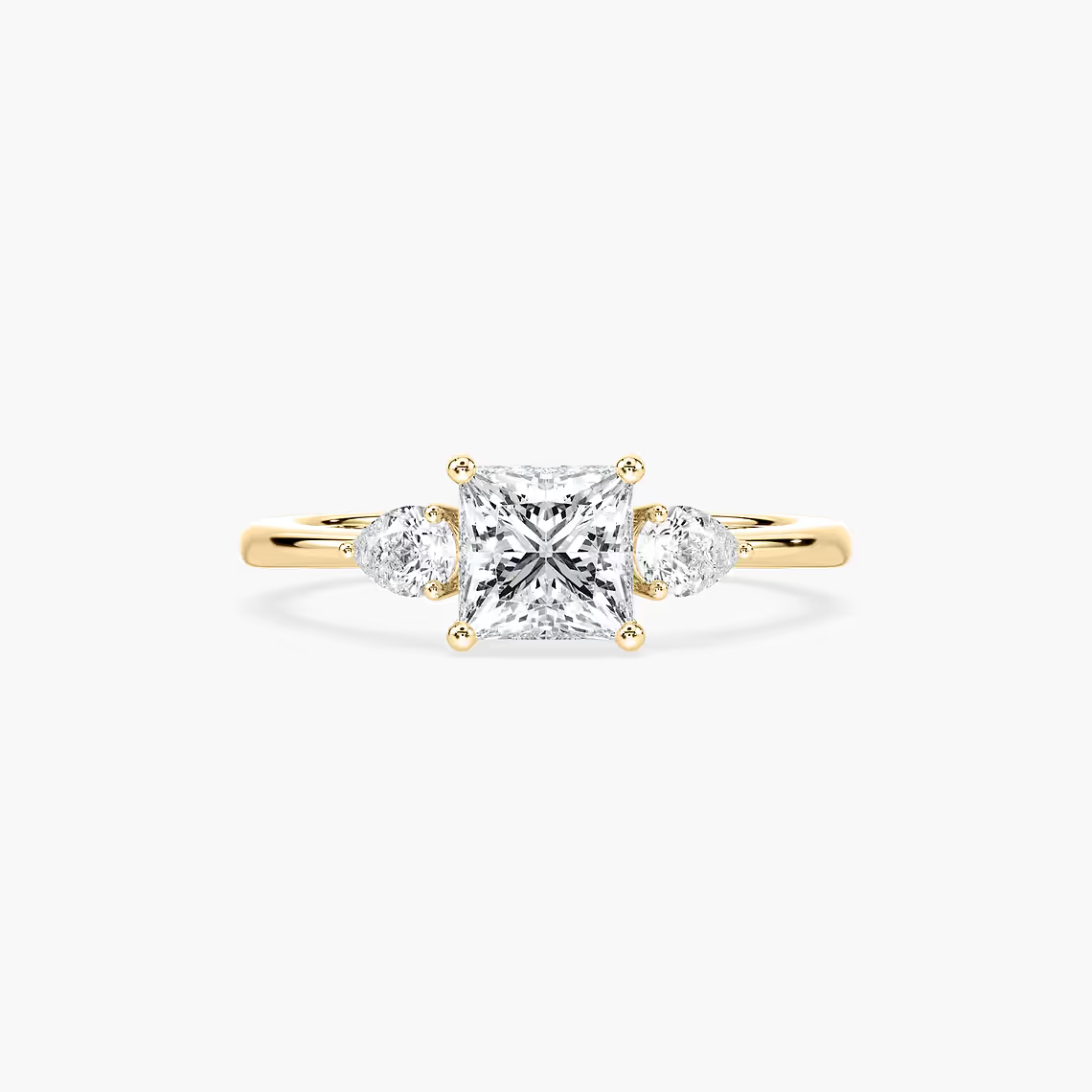 Princess Cut Three Stone Engagement Ring