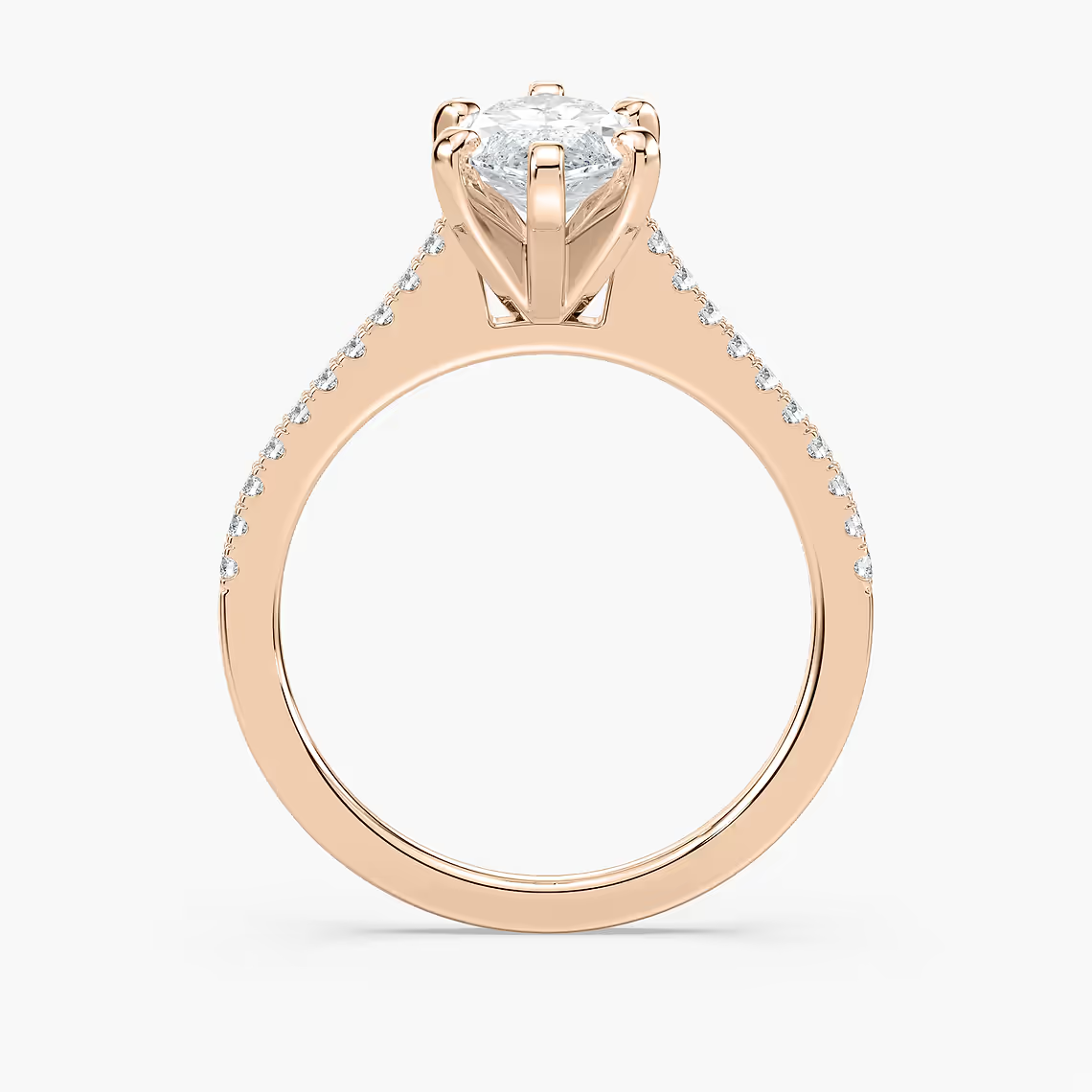 Pavé Set Marquise Cut Engagement Ring