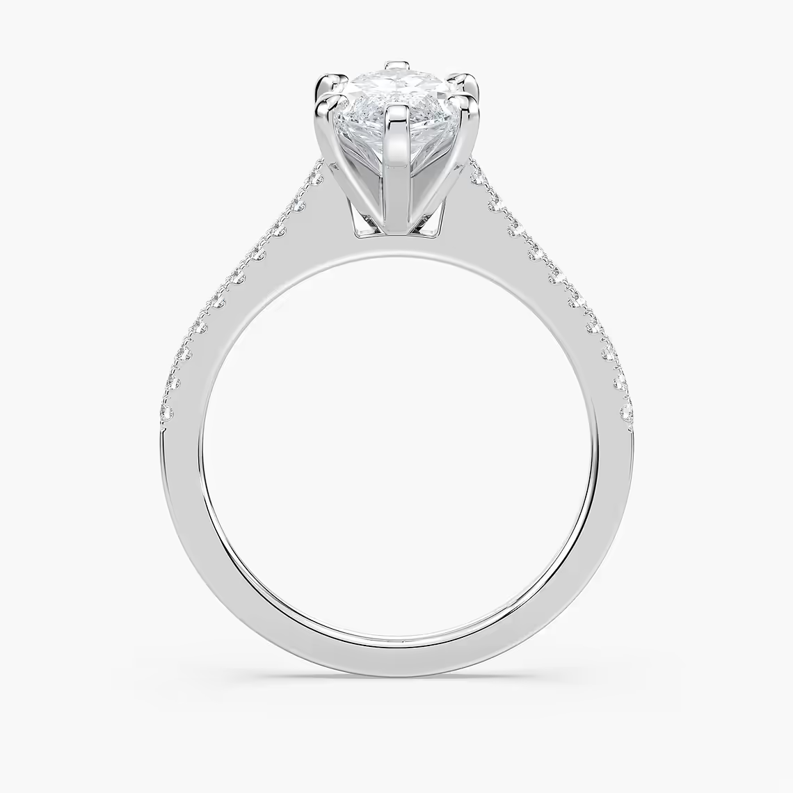 Pavé Set Marquise Cut Engagement Ring