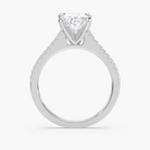 Pavé Set Oval Cut Engagement Ring