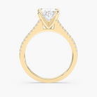 Pavé Set Oval Cut Engagement Ring