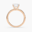 Delicate Four-Prong Asscher Cut Solitaire Engagement Ring