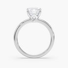 Delicate Four-Prong Asscher Cut Solitaire Engagement Ring