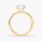 Delicate Four-Prong Asscher Cut Solitaire Engagement Ring