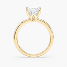 Delicate Four-Prong Princess Cut Solitaire Engagement Ring
