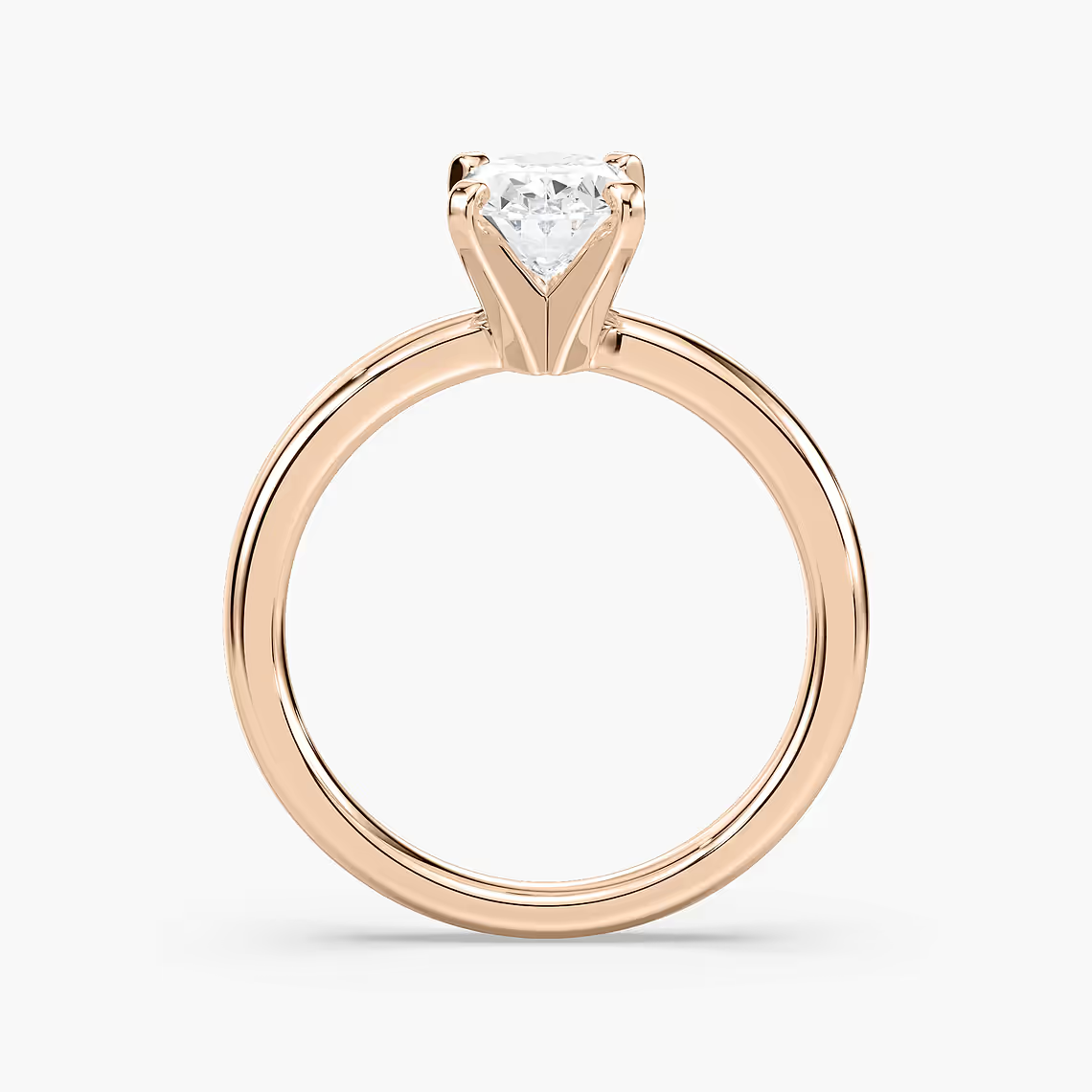 Four-Prong Oval Solitaire Engagement Ring