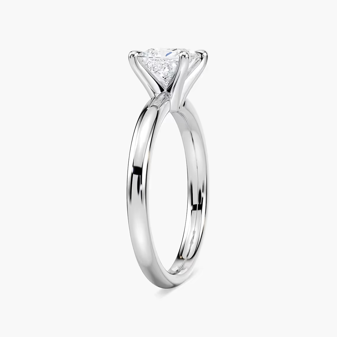 Four-Prong Princess Cut Solitaire Engagement Ring