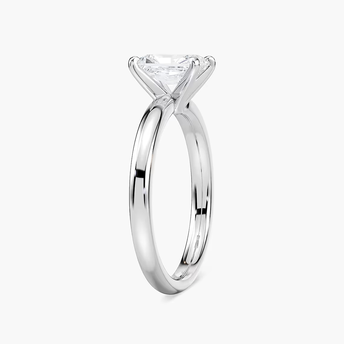 Four-Prong Radiant Cut Solitaire Engagement Ring