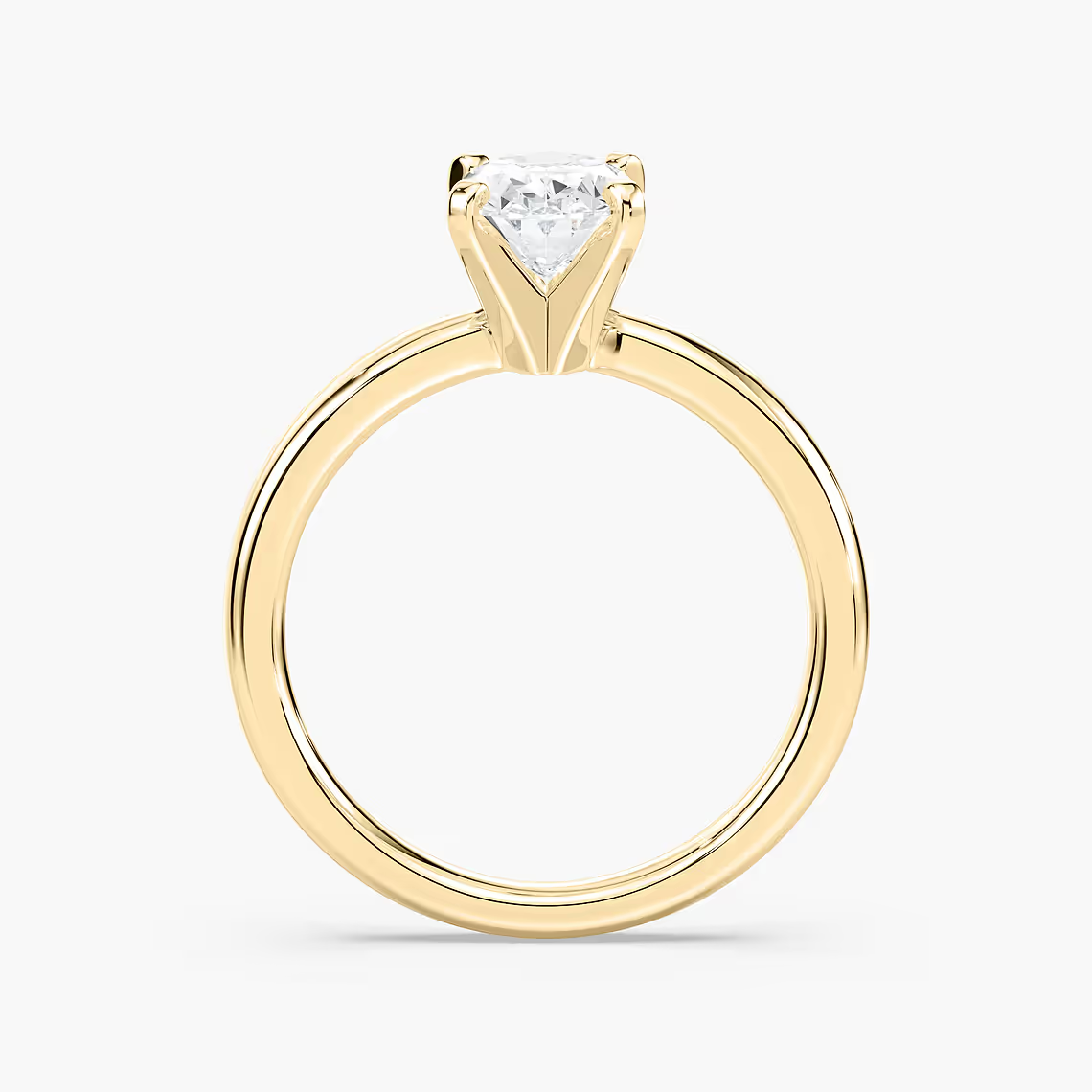 Four-Prong Oval Solitaire Engagement Ring