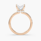 Princess Cut Shared Prong Side Stone Engagement Ring