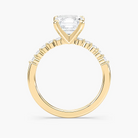 Asscher Cut Shared Prong Side Stone Engagement Ring