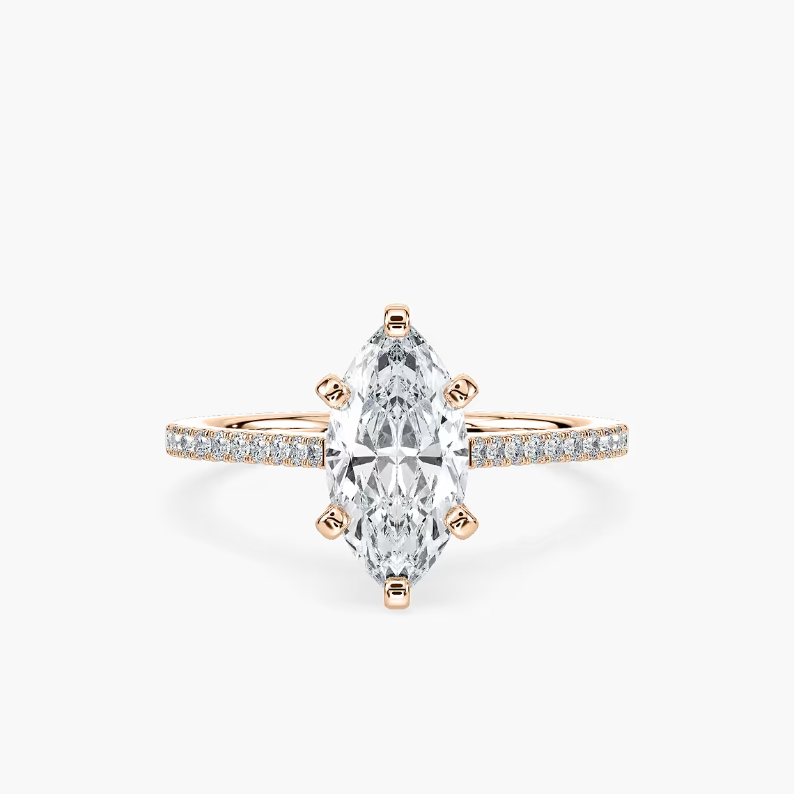 Pavé Set Marquise Cut Engagement Ring