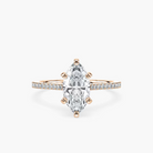 Pavé Set Marquise Cut Engagement Ring
