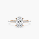 Pavé Set Oval Cut Engagement Ring
