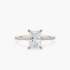 Pavé Set Radiant Cut Engagement Ring