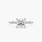 Pavé Set Princess Cut Engagement Ring