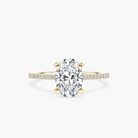 Pavé Set Oval Cut Engagement Ring