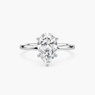 Delicate Four-Prong Pear Shaped Solitaire Engagement Ring