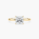 Delicate Four-Prong Princess Cut Solitaire Engagement Ring