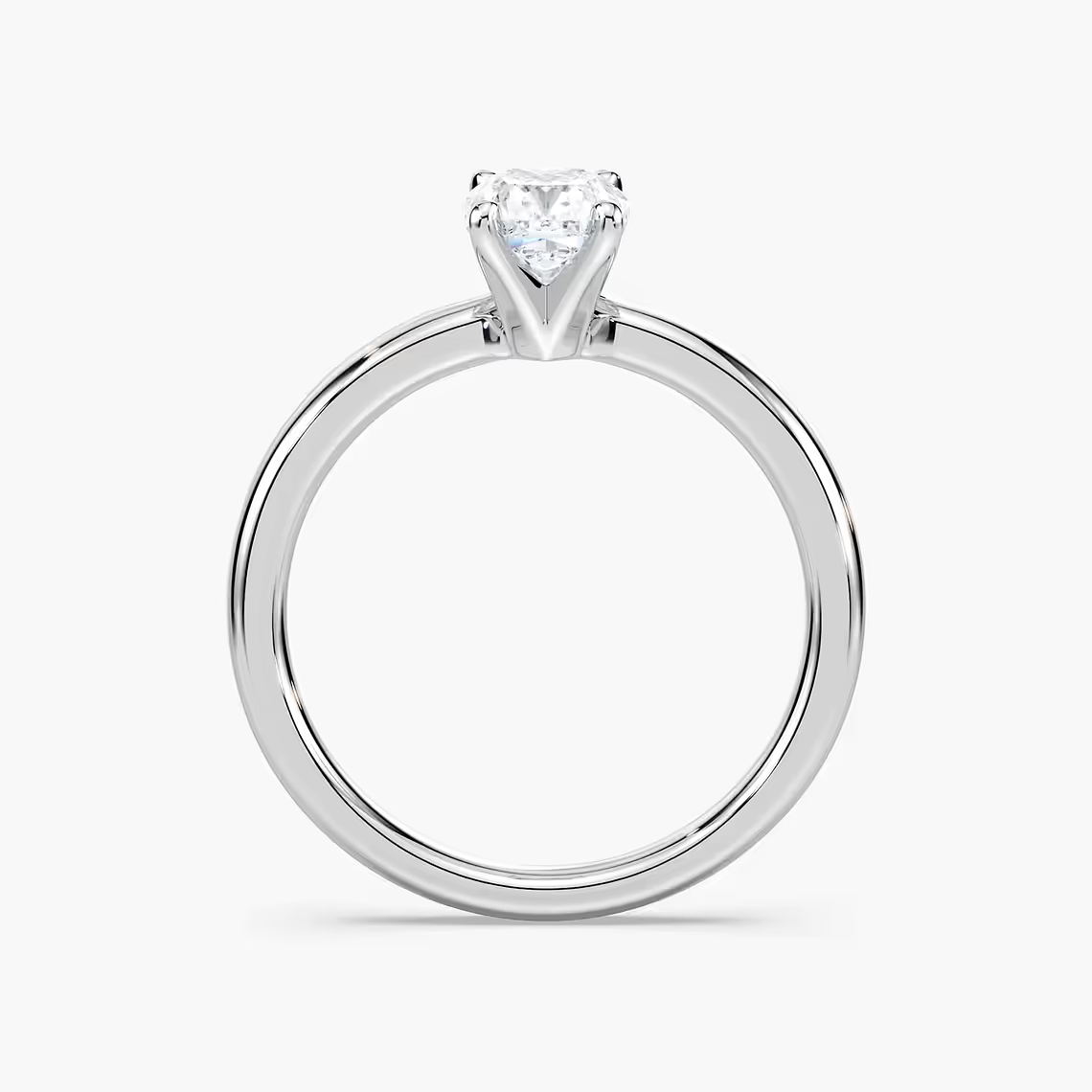 Four-Prong Cushion Solitaire Engagement Ring