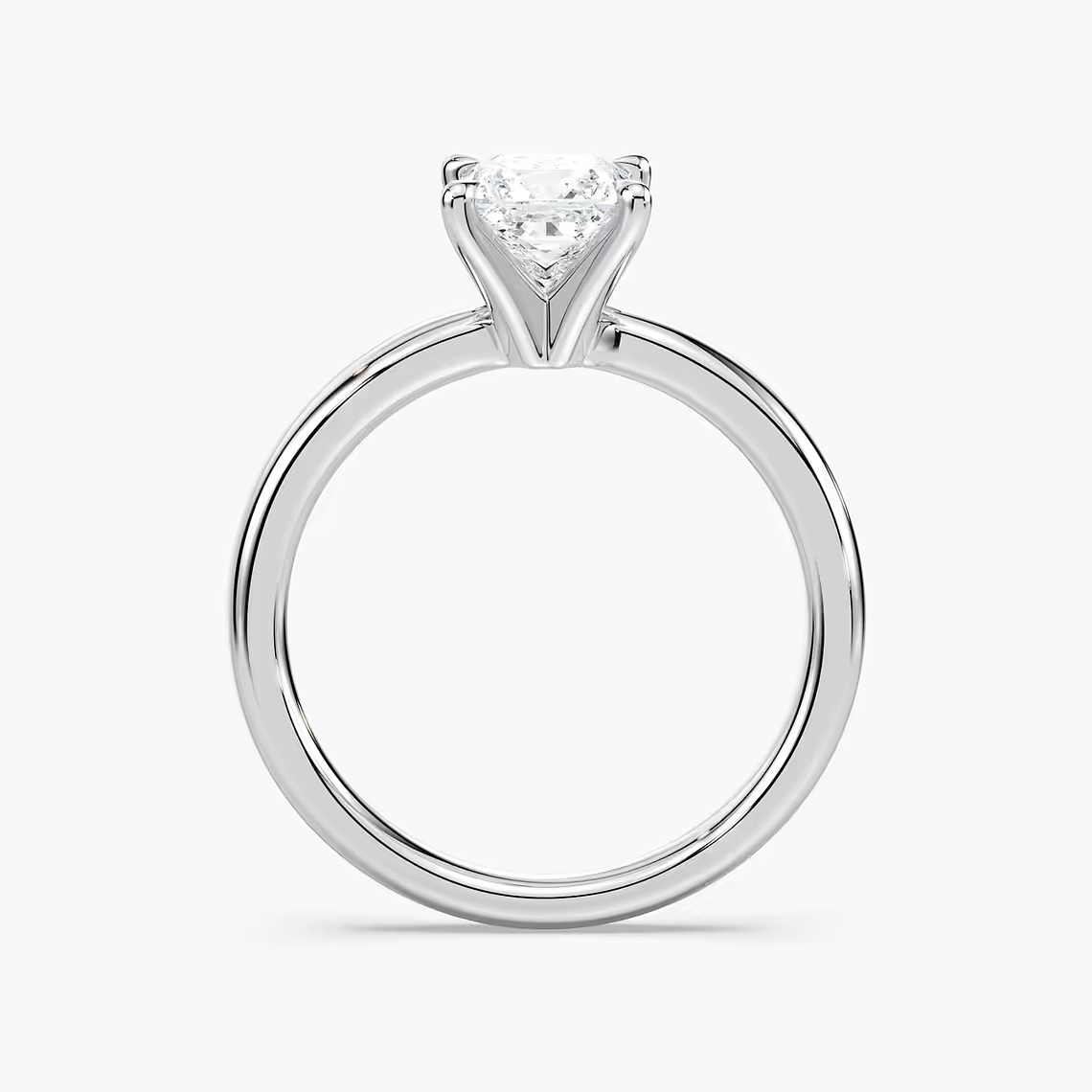 Four-Prong Princess Cut Solitaire Engagement Ring