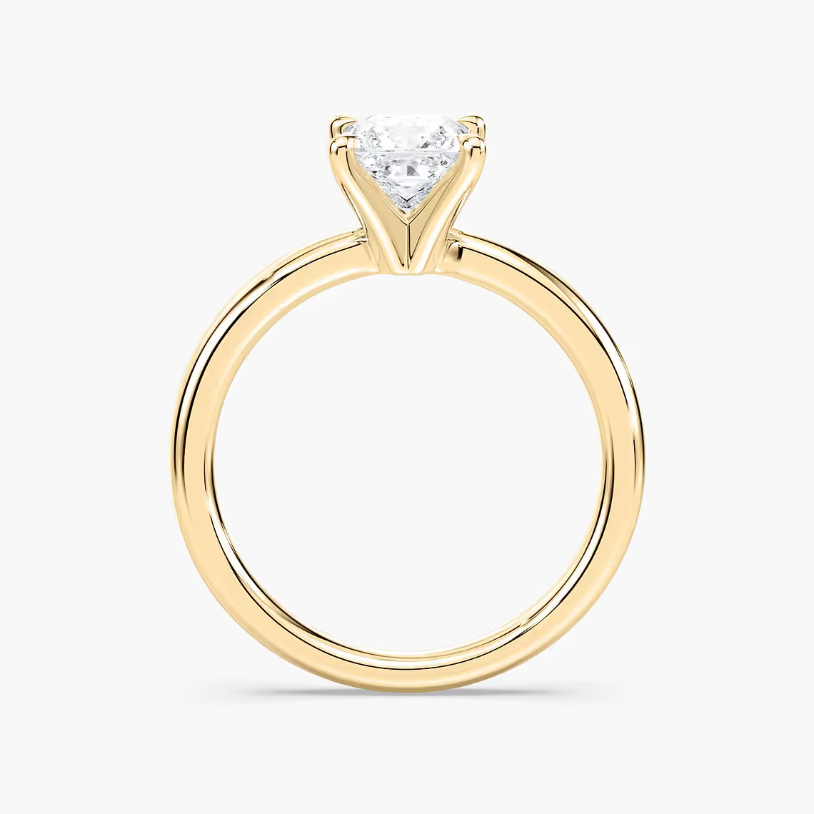 Four-Prong Princess Cut Solitaire Engagement Ring