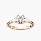Round Cut Three Stone Engagement Ring