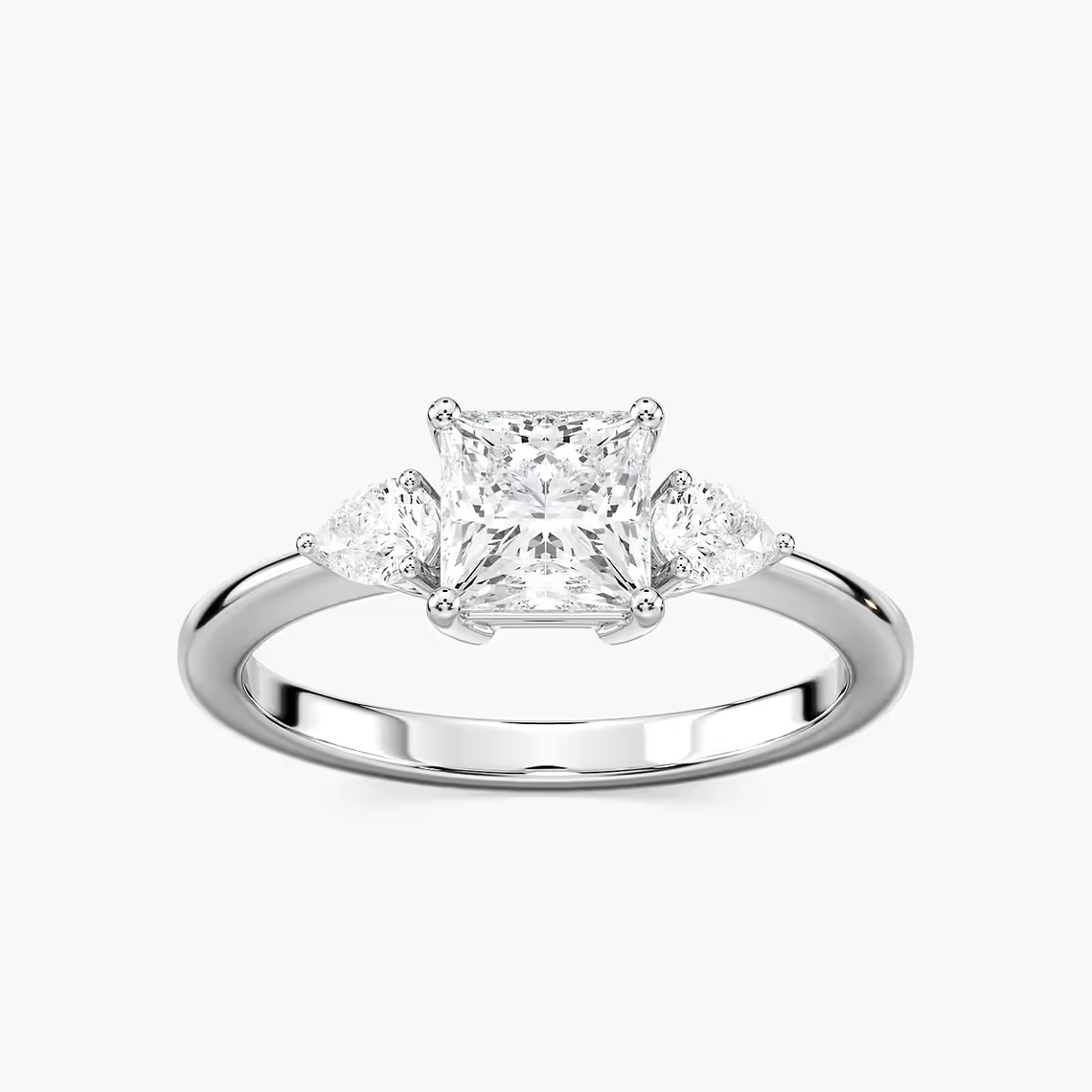 Princess Cut Three Stone Engagement Ring