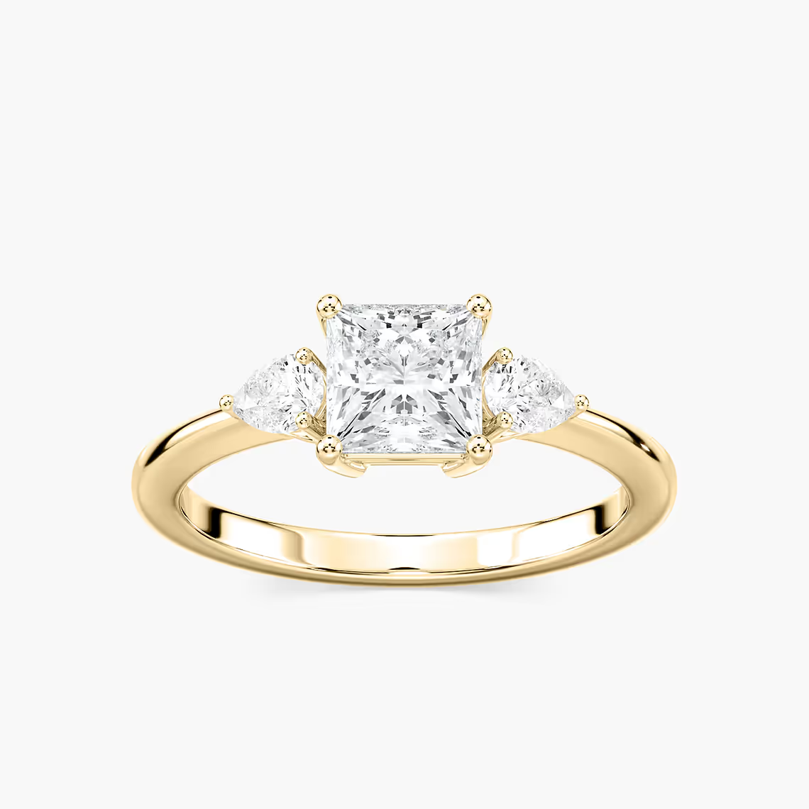 Princess Cut Three Stone Engagement Ring