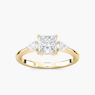 Princess Cut Three Stone Engagement Ring