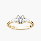 Round Cut Three Stone Engagement Ring