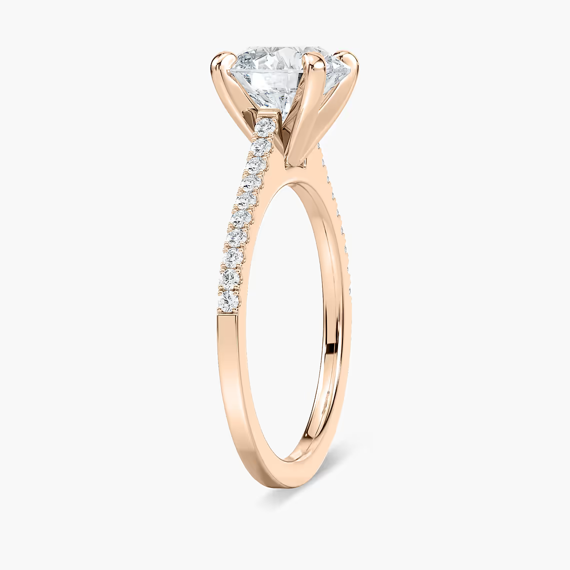 Pavé Set Round Cut Engagement Ring