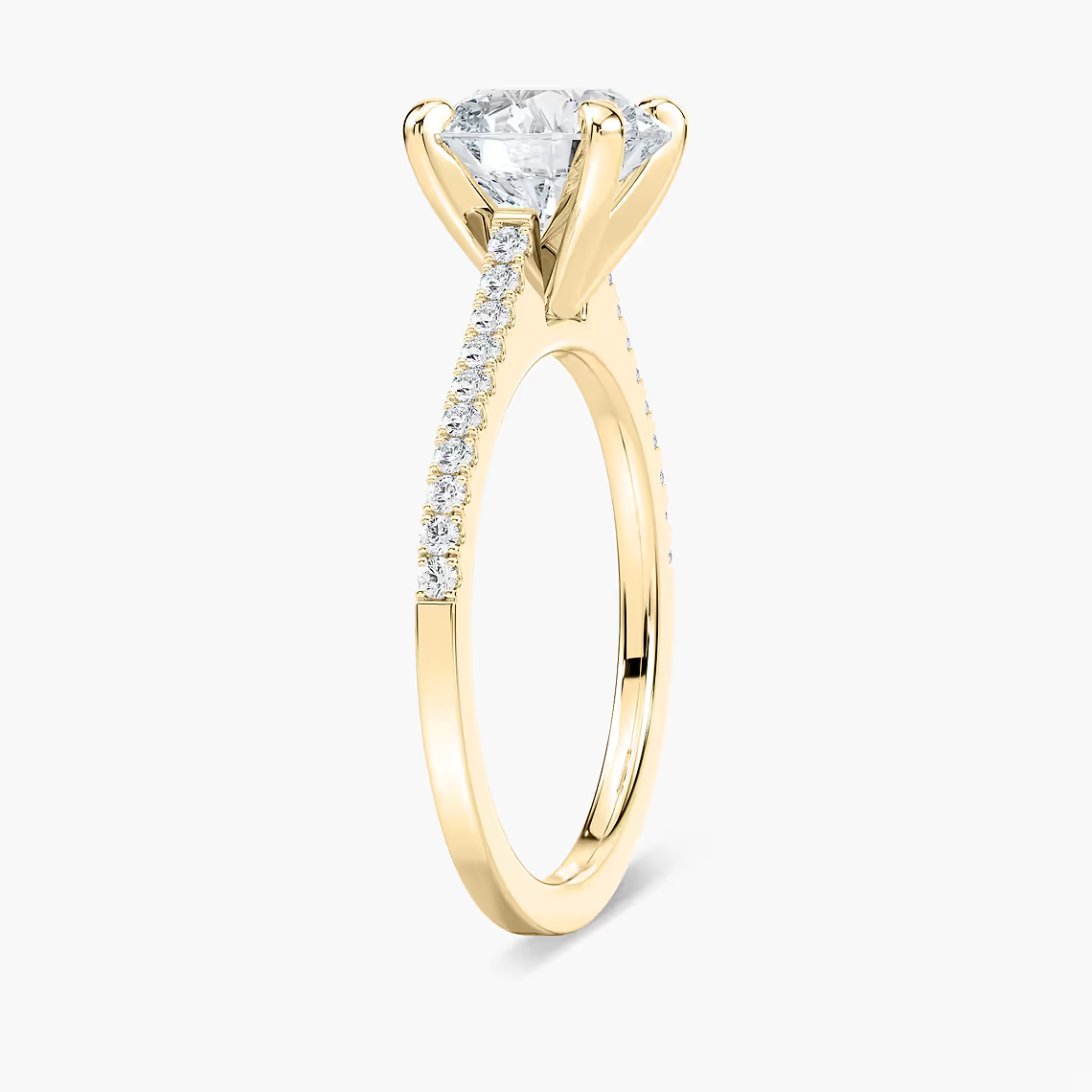 Pavé Set Round Cut Engagement Ring