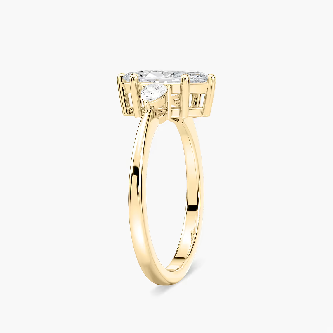 Marquise Cut Three Stone Engagement Ring